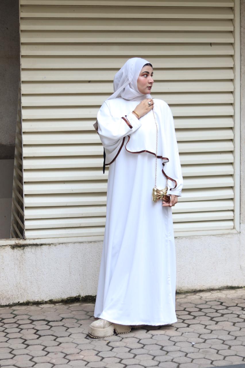 white aura cape abaya